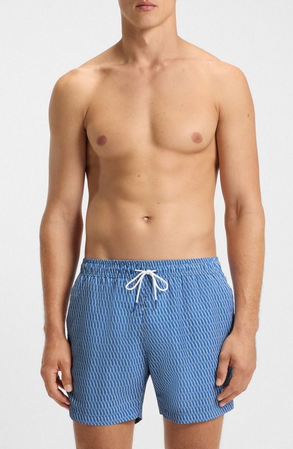 ボス メンズ 水着 ハーフパンツ・ショーツ BOSS Vibe Swim Trunks Blue ブルー
