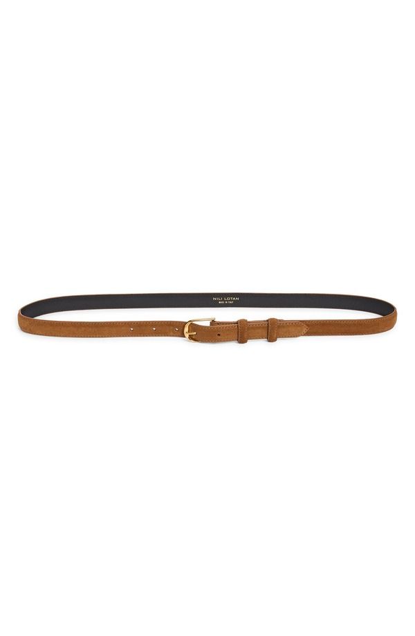 ニリロータン レディース アクセサリー ベルト スエード Nili Lotan Jane Suede Belt Martora W Gold Buckle ゴールド