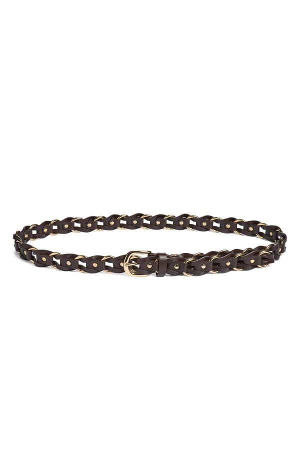 メイドウェル レディース アクセサリー ベルト レザー Madewell Metal Ring Woven Belt in Leather Coffee Bean コーヒー