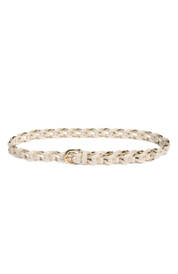 メイドウェル レディース アクセサリー ベルト レザー Madewell Metal Ring Woven Belt in Leather Vintage Muslin