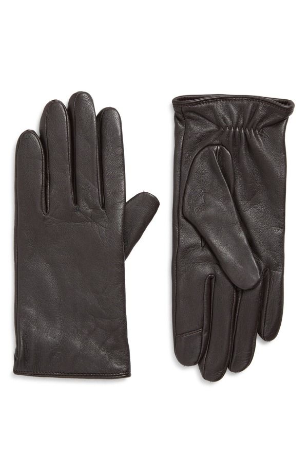 コールハーン レディース アクセサリー 手袋 レザー Cole Haan Leather Touchscreen Gloves Brown ブラウン