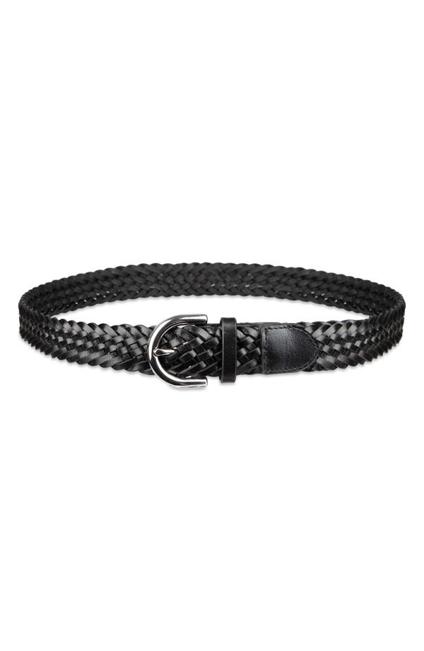 コールハーン レディース アクセサリー ベルト レザー Cole Haan Braided Leather Belt Black ブラック