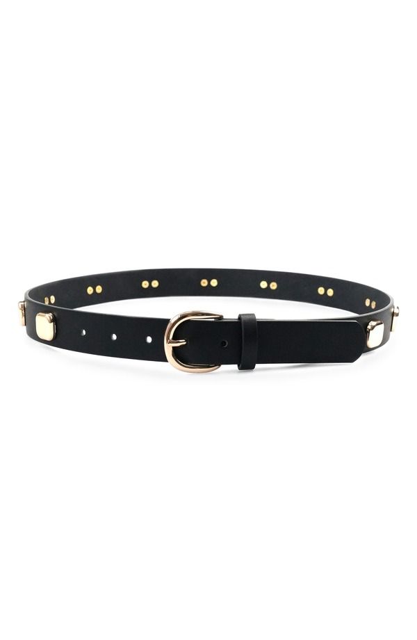 プティ モーメンツ レディース アクセサリー ベルト Petit Momentstudded Buckle Belt Black Gold ブラック