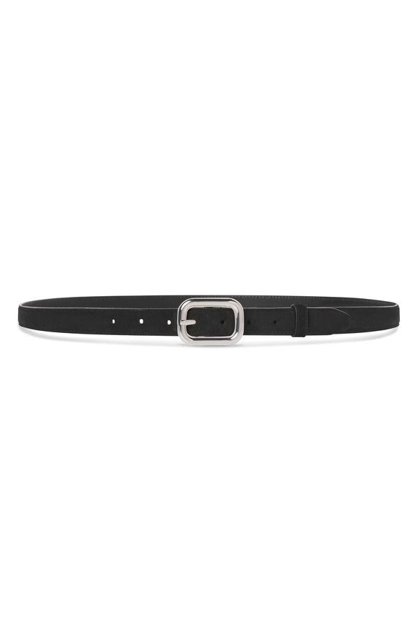 フレーム レディース アクセサリー ベルト スエード FRAME The Rounded Buckle Suede Belt Black ブラック