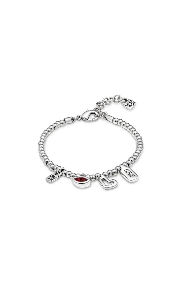 ウノデ 50 レディース アクセサリー ブレスレット・バングル・アンクレット UNODE50 Sterling silverplated beaded bracelet with charmsilver シルバー