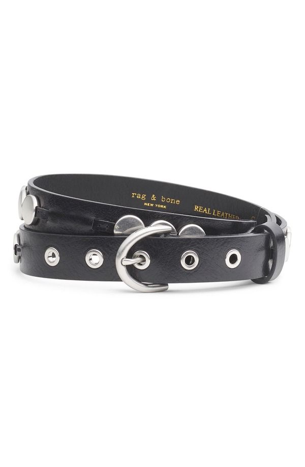 ラグアンドボーン レディース アクセサリー ベルト レザー rag bone Luna Leather Belt Black ブラック