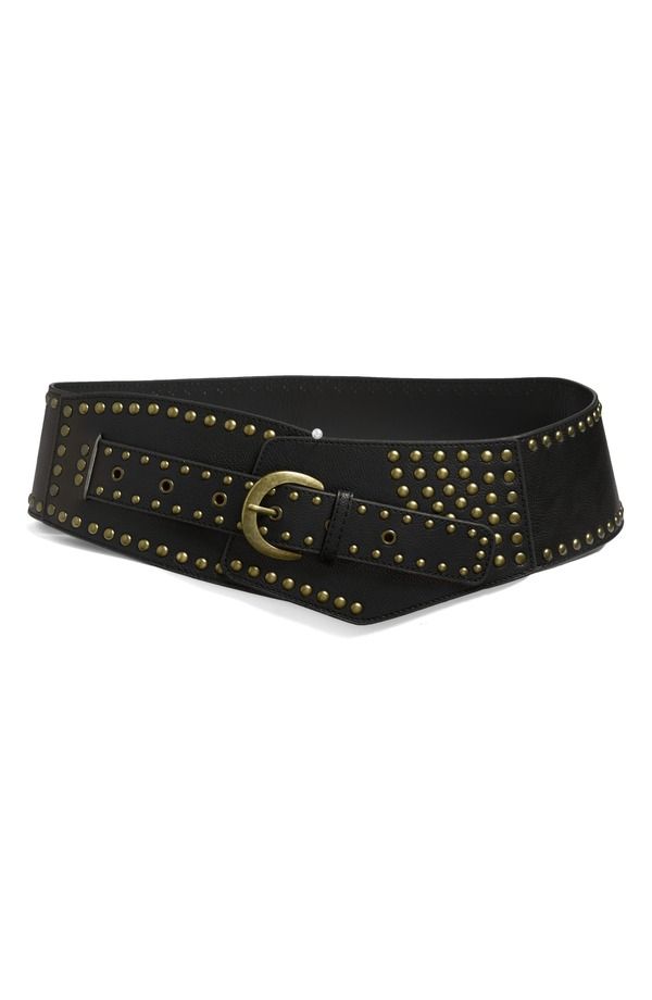 ビーピー レディース アクセサリー ベルト レザー フェイクレザー BP Angular Studded Faux Leather Belt Black ブラック