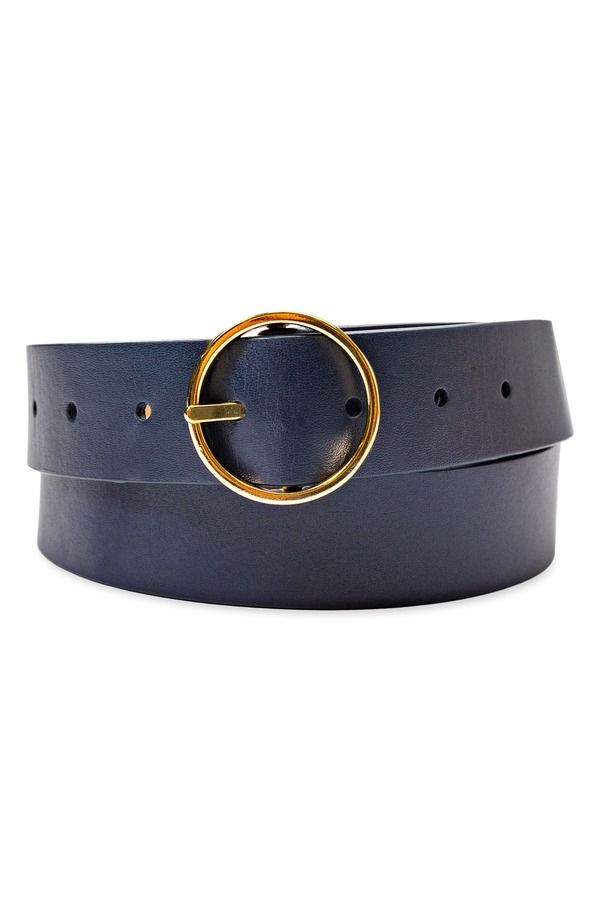 コールハーン レディース アクセサリー ベルト レザー Cole Haan Reversibleather Belt Navy Natural ネイビー