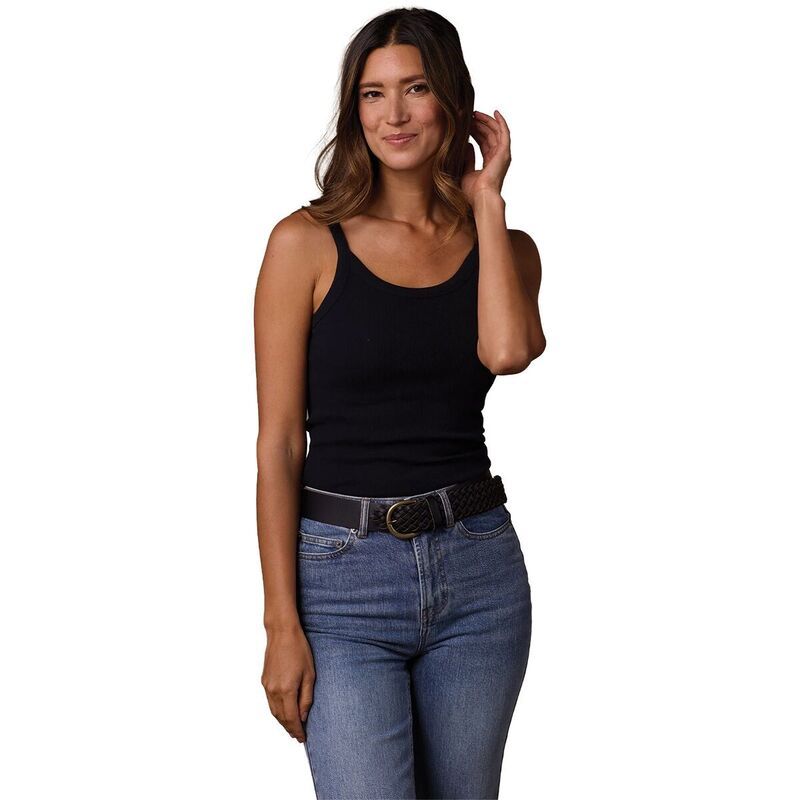 ノーマルブランド レディース トップス タンクトップ The Normal Brand Normal Rib Tank Top Womens Black ブラック