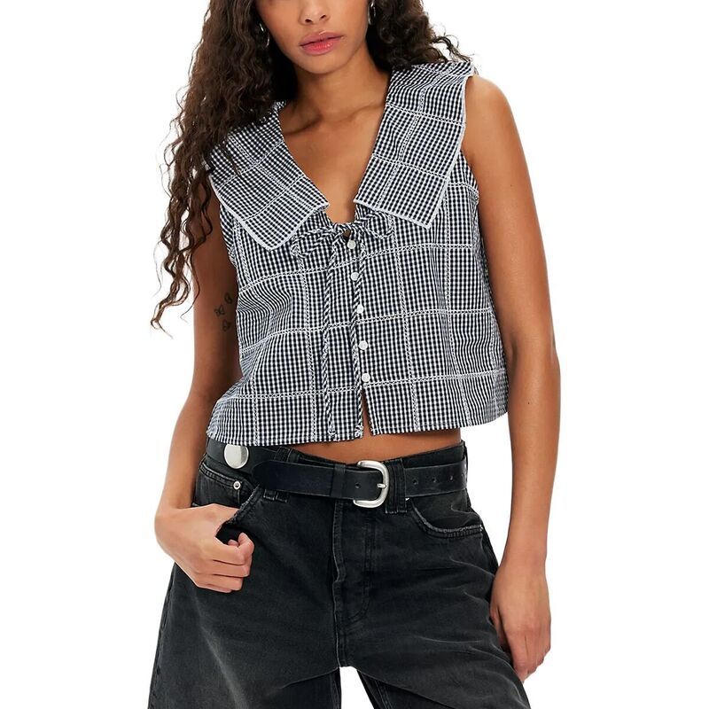 フリーピープル レディース トップス タンクトップ Free People Waiting For Me Top Womens Navy Combo ネイビー