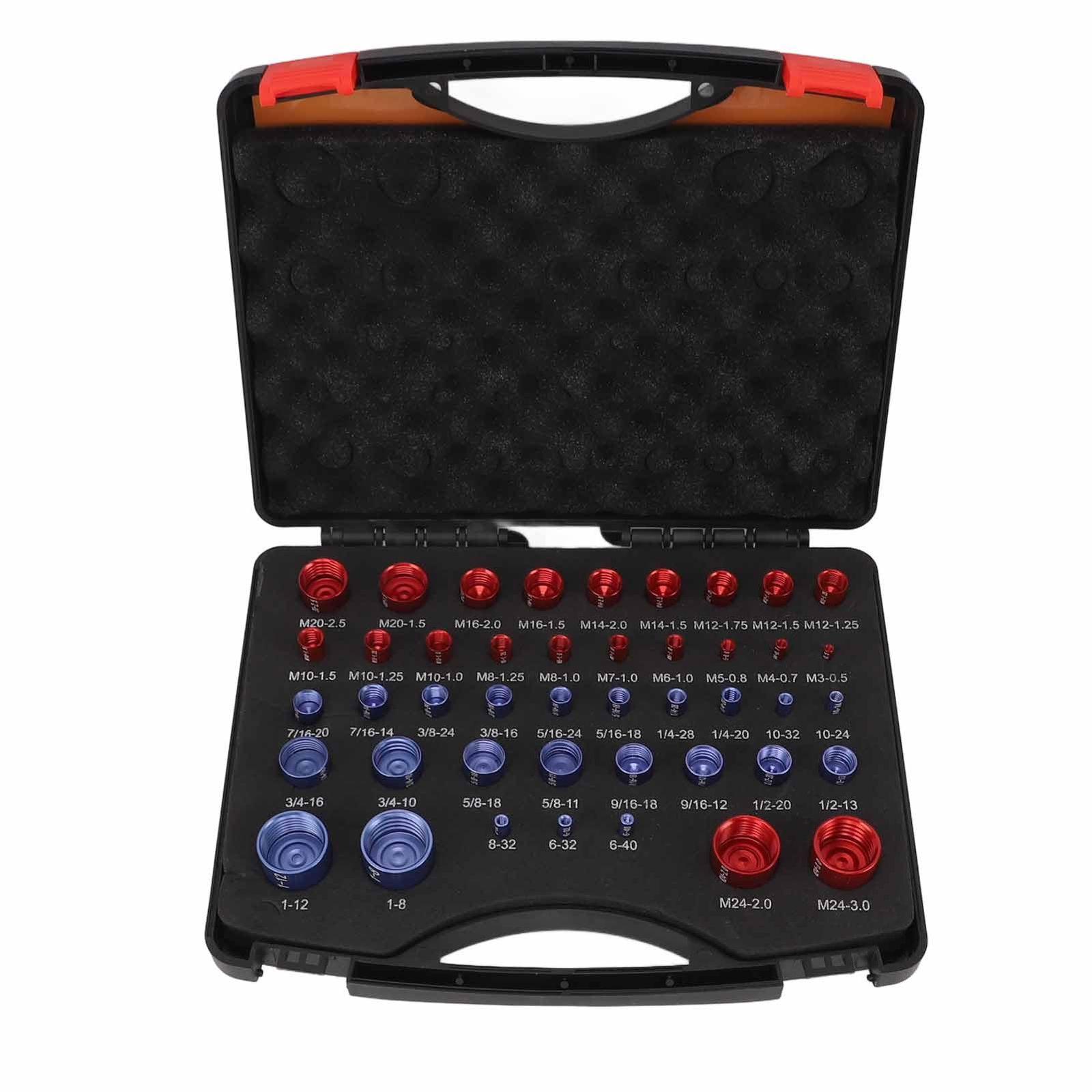 新品 ナットとボルトのねじチェッカー、44個のナットとボルトのサイズ 