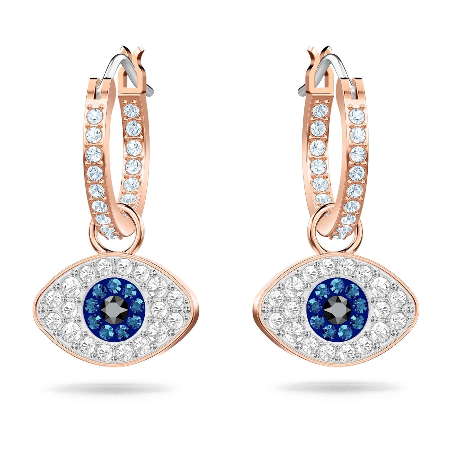 新品 【スワロフスキー】Swarovski Symbolic Evil Eye フープピアス