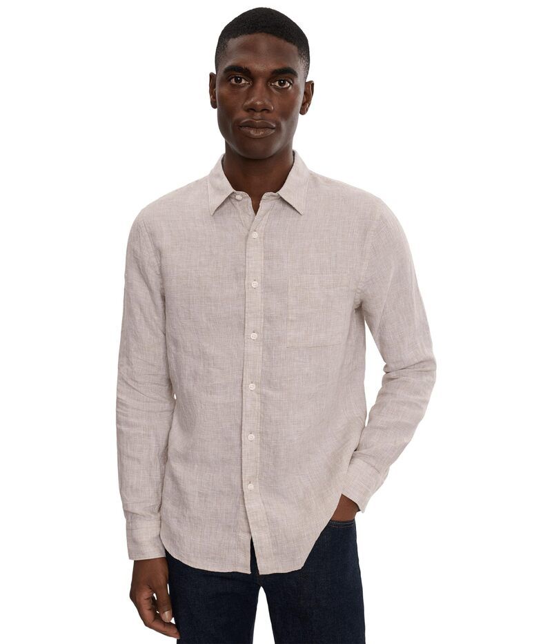 ヴィンス メンズ トップス シャツ Vince Classic Fit Long Sleeve Separate Placket ShirteakOptic White ホワイト