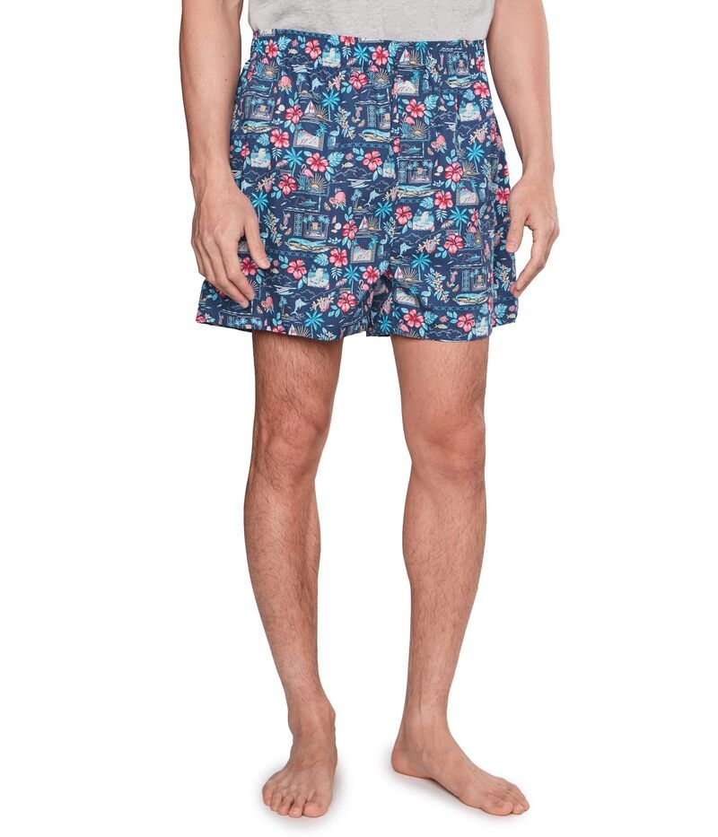 トッミーバハマ メンズ アンダーウェア ボクサーパンツ コットン Tommy Bahama Cotton Woven Boxers Navy Cocktails ネイビー 5,905円