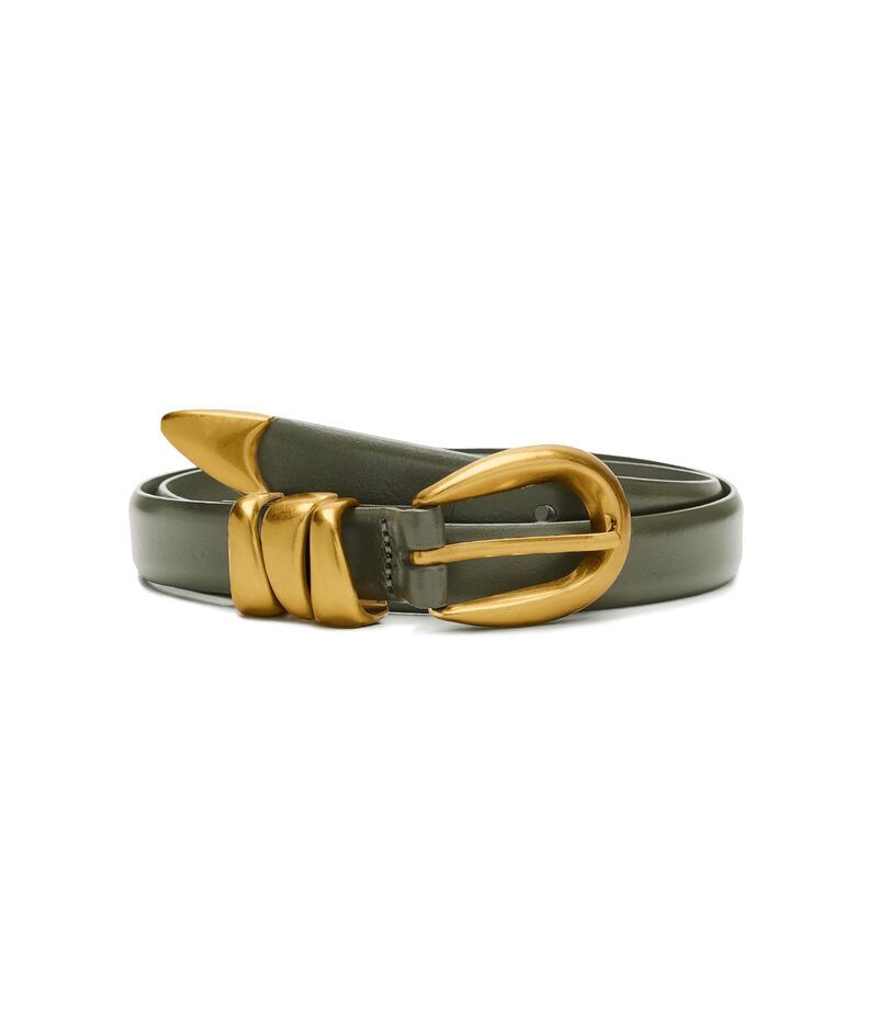 メイドウェル レディース アクセサリー ベルト Madewell Triple Metal Keeper Belt Dried Olive オリーブ