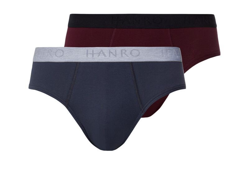 ハンロ メンズ アンダーウェア ブリーフパンツ コットン Hanro Cotton Essentials 2Pack Brief BaroloOmbre Blue ブルー