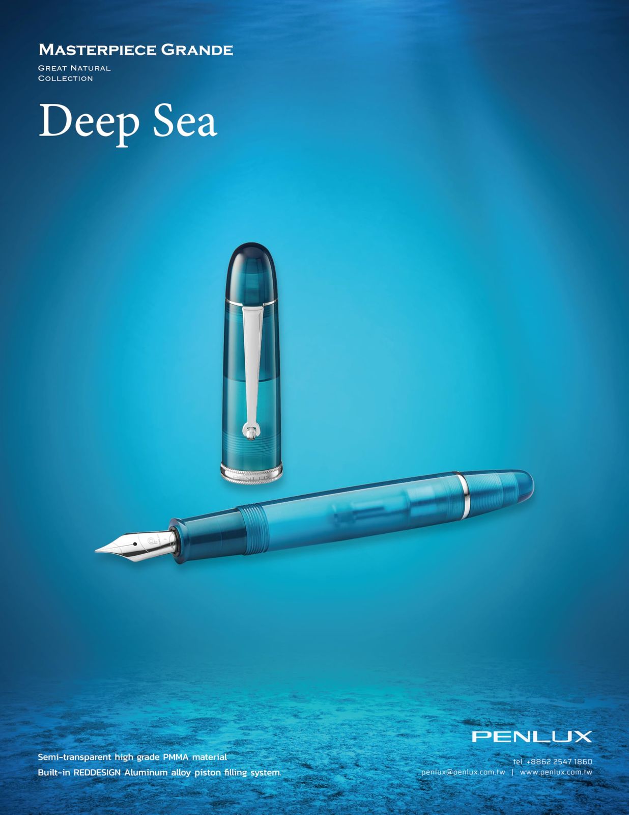 新品 penlux 台湾 万年筆 great natural px 10 150 deep sea ds