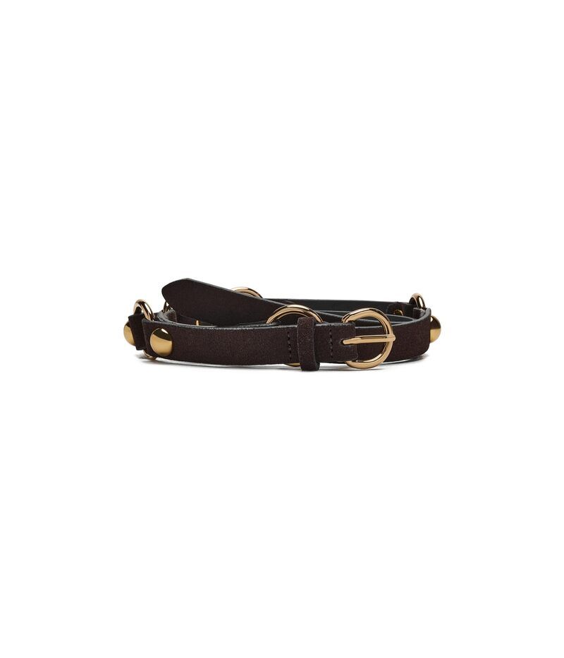 メイドウェル レディース アクセサリー ベルト スエード Madewell Suede Large Stud Belt Dark Carob