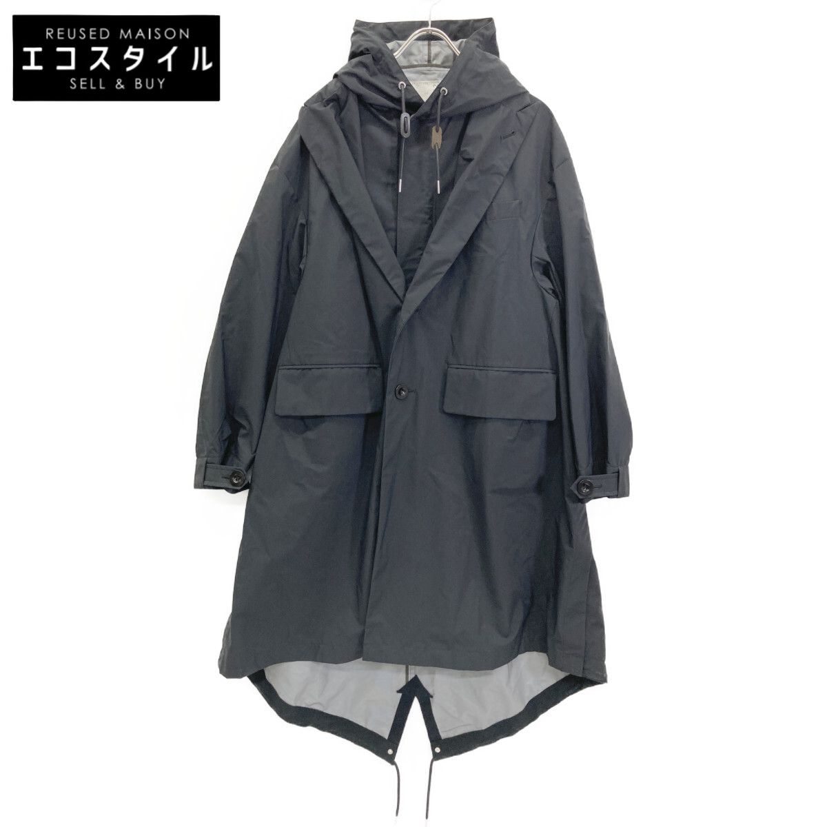 sacai サカイ 23AW 23-03052M ネイビー ナイロンボンディングコート 2 