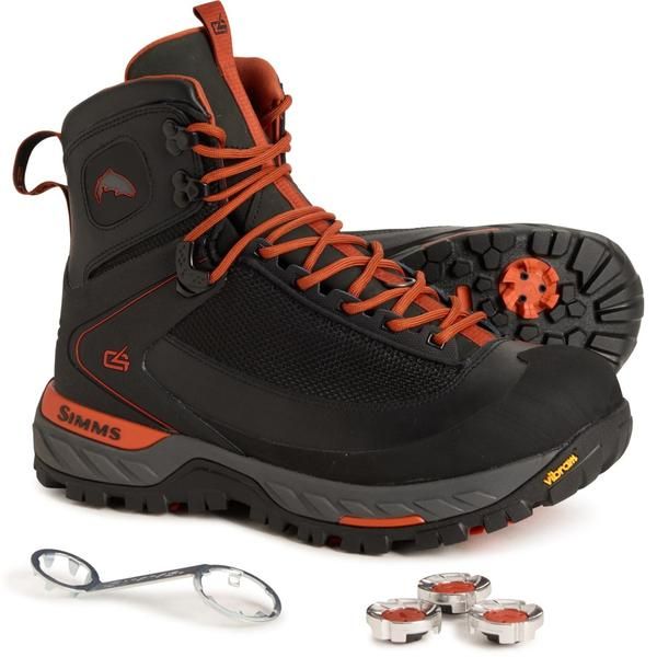 シムズ メンズ シューズ ブーツ・レインブーツ Simms G4 PRO Powerlock Wading Boots Vibram Sole For Men Carbon