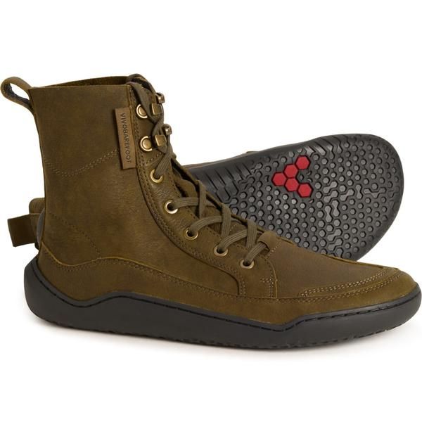 ヴィヴォ ベアフット レディース シューズ ブーツ・レインブーツ レザー VivoBarefoot Gobi Boots Leather For Women Dark Olive オリーブ