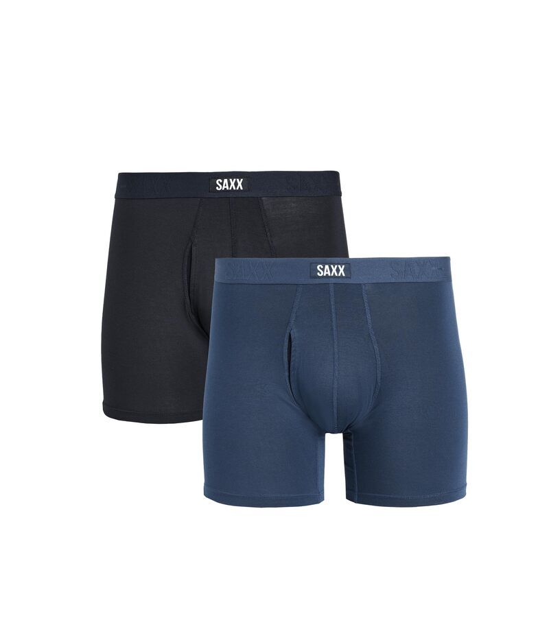 サックスアンダーウェアー メンズ ボクサーパンツ SAXX UNDERWEAR Vibe Xtra Soft Comfort Boxer Briefly 2Pack BlackNavy ブラック