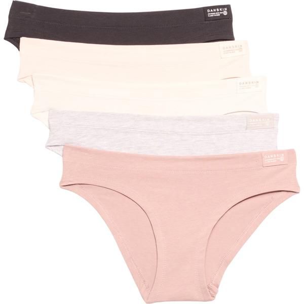 ダンスキン レディース アンダーウェア パンツ コットン Danskin Organicotton Panties 5Pack Bikini Brief Multi マルチカラー
