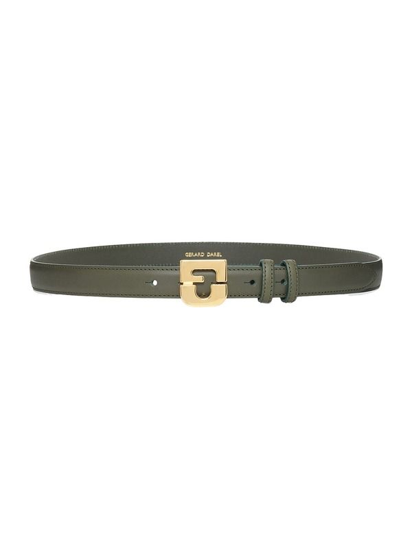 ジェラルド・ダレル レディース アクセサリー ベルト レザー GERARDARELe Lauren Slim Leather Belt Khaki カーキ