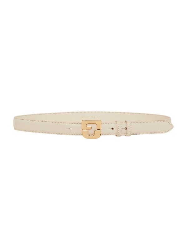 ジェラルド・ダレル レディース アクセサリー ベルト レザー GERARDARELe Lauren Slim Leather Belt Ecru エクリュ