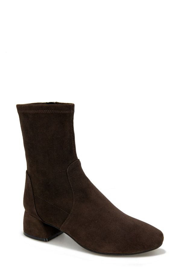 ジェントルソウルズ レディース シューズ ブーツ・レインブーツ Gentle Souls Emily Zip Bootie Chocolate Suede チョコレート