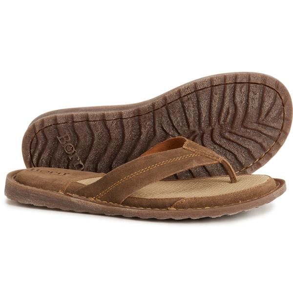 ボーン メンズ シューズ サンダル スエード Born Bermuda Distressed FlipFlops Suede For Men Taupe トープ