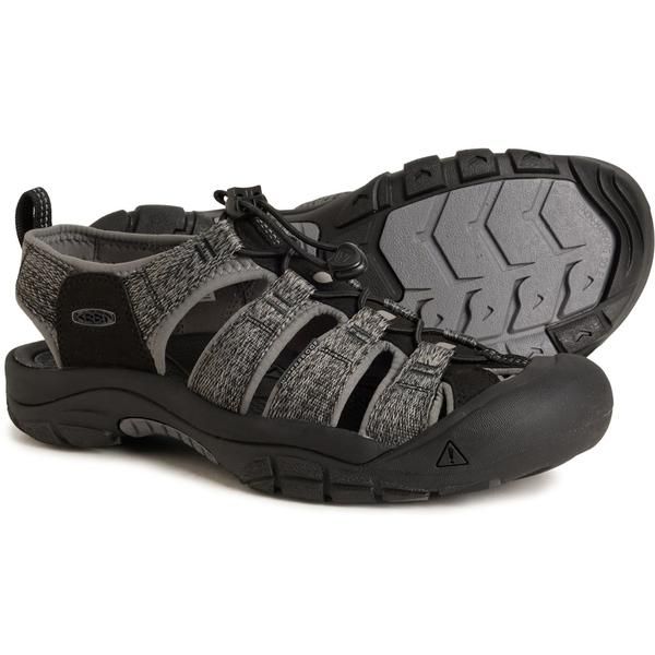 キーン メンズ シューズ サンダル Keenewport H2 Sport Sandals For Men BlackSteel Grey ブラック