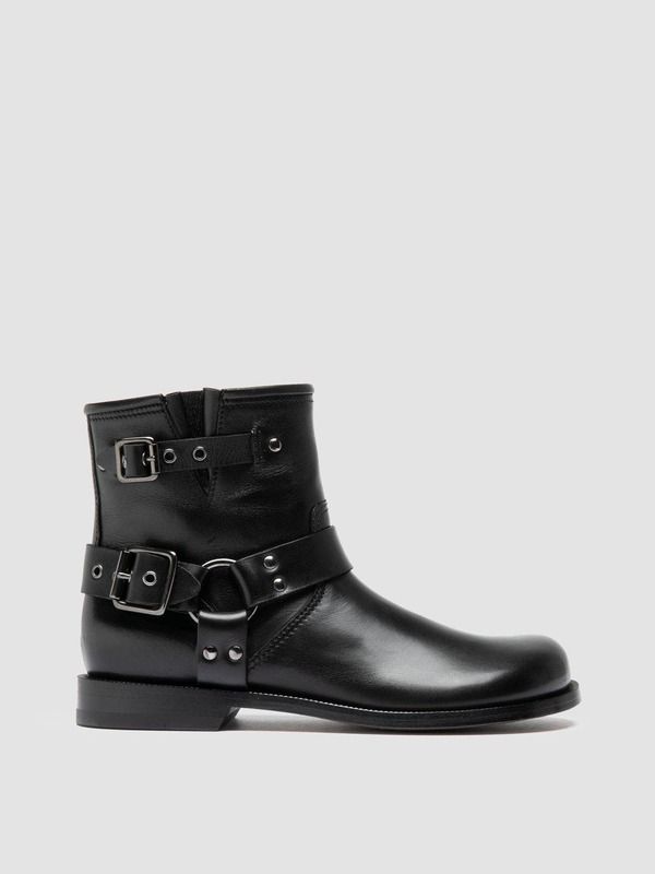 オフィチーネクリエイティブ レディース シューズ ブーツ・レインブーツ レザー Officine Creativemerald 016 Leather Harness Boots Black ブラック