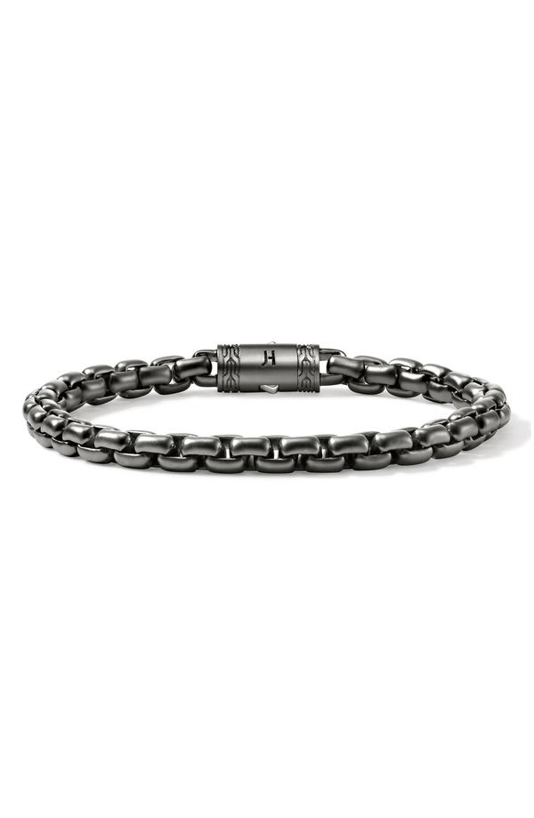 ジョン・ハーディー レディース アクセサリー ブレスレット・バングル・アンクレット John Hardy Box Chain Bracelet 6mm Dark Silver シルバー