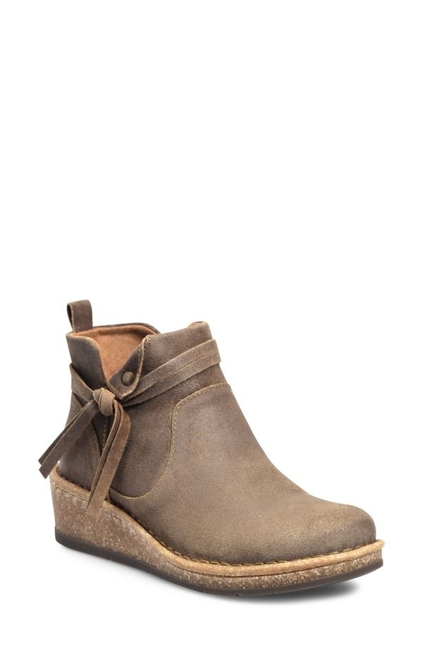 バーン レディース シューズ ブーツ・レインブーツ スエード Brn Vaughn Distressed Suede Bootie Taupe Distressed Leather トープ