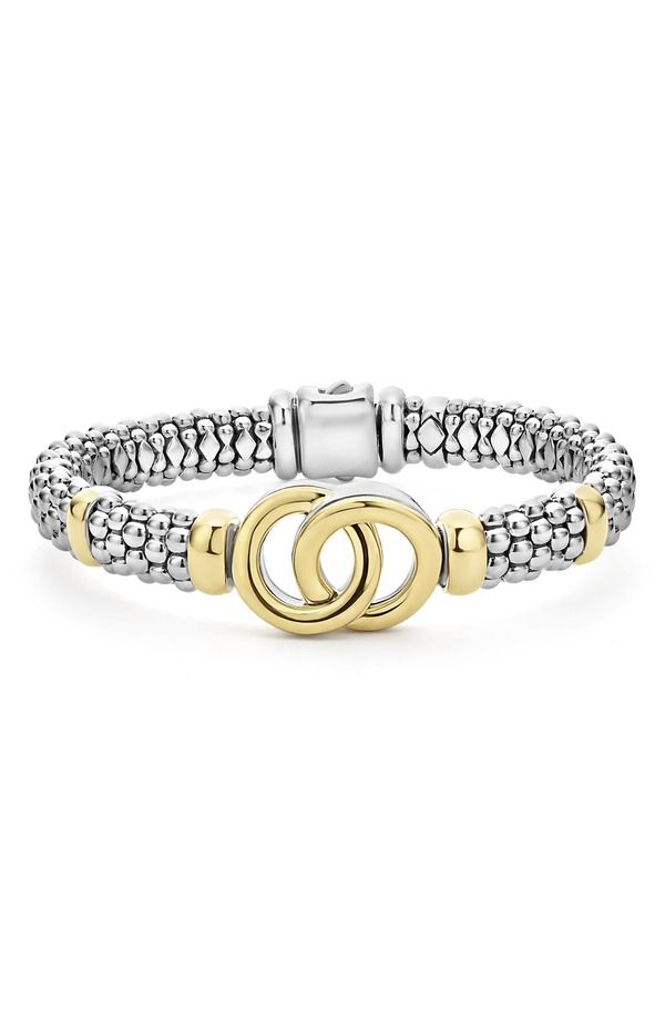 ラゴス レディース アクセサリー ブレスレット・バングル・アンクレット LAGOSignature Caviar Interlock Bracelet Silver シルバー