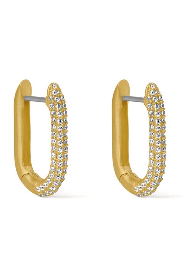 ディーンダビットソン レディース アクセサリー ピアス・イヤリング Dean Davidson Juliette Pav Hinged Hoop Earrings White Topaz Gold ホワイト