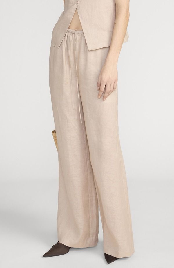 フレーム レディース ボトムス レギンス パンツ リネン FRAME Linen Drawstring Lounge Pants Flax