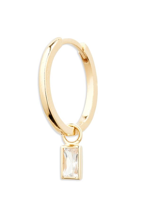 アンジー レディース アクセサリー ピアス・イヤリング Anzie x Mel Soldera Baguette Charm Single Clicker Gold Clear ゴールド