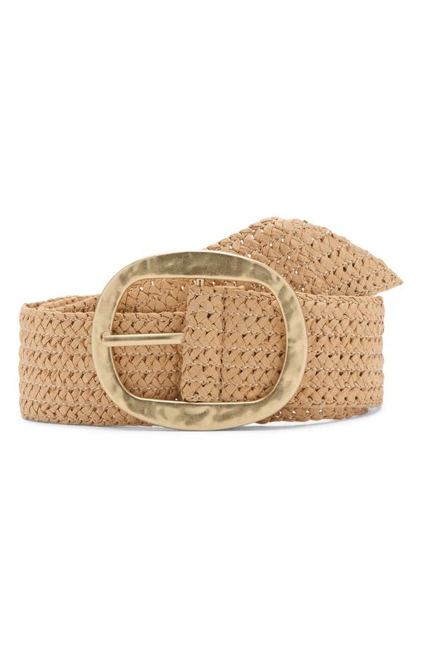 マンゴ レディース アクセサリー ベルト MANGO Natural Fiber Belt Beige ベージュ