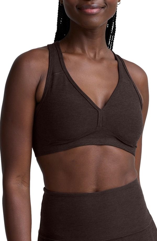 ビヨンドヨガ レディース アンダーウェア ブラジャー Beyond Yoga Lift Your Spiritsports Bra Dark Chocolate Heather ヘザー