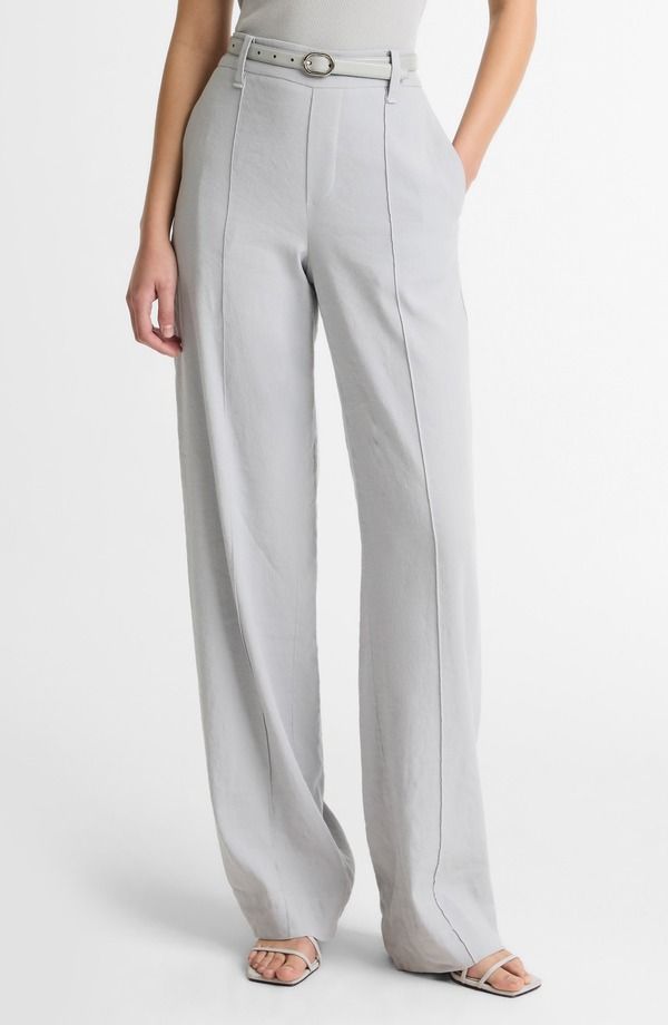 ヴィンス レディース ボトムス レギンス パンツ リネン Vince Joan High Rise Linen Blend PullOn Pants Bay Mist