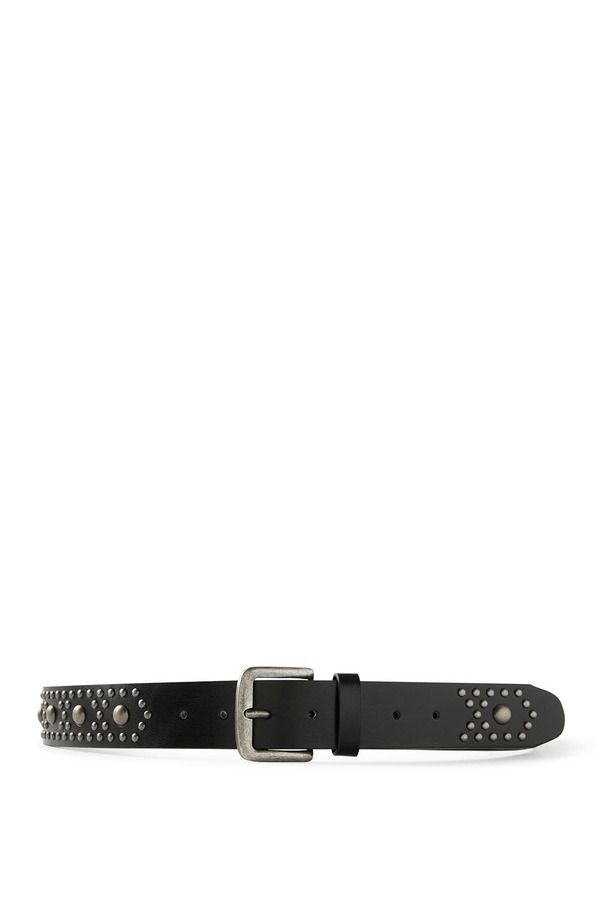 コットンオン メンズ アクセサリー ベルト Cotton Mens Circle Stud Belt Black Burnished Silver ブラック