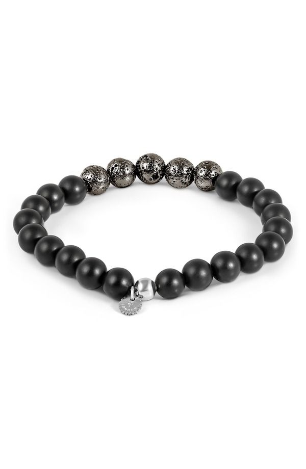 タテオシアン メンズ アクセサリー ブレスレット・バングル・アンクレット Tateossian Mens Vesuvius Agate Beaded Stretch Bracelet Black ブラック タテオシアン メンズ アクセサリー ブレスレット・バングル・アンクレット Tateossian Mens Vesuvius Agate Beaded Stretch Bracelet Black ブラック