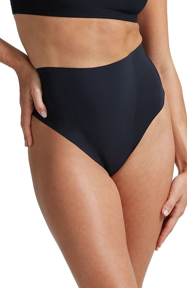 コマンドー レディース アンダーウェア パンツ ハイウエスト Commando Zone Smoothing High Waisthong Black ブラック