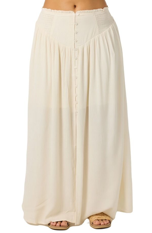 O'Neill Womens Bottom Skirt Midi ONeill Tryston Button Front Midi Skirtapioca
