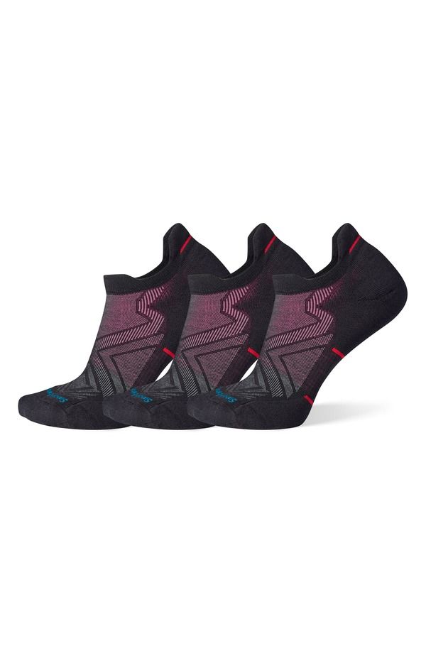 スマートウール レディース アンダーウェア 靴下 Smartwool Run 3Pack Targeted Cushiono Show Socks Black ブラック
