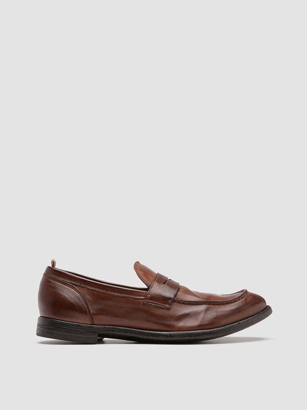 オフィチーネクリエイティブ メンズ シューズ スリッポン・ローファー レザー Officine Creative Arc 509 Leather Penny Loafer Light Brown ブラウン