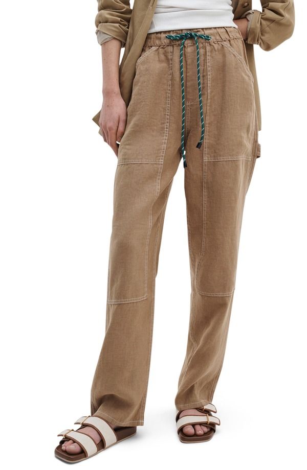 ラグアンドボーン レディース ボトムス レギンス パンツ リネン rag bone Atlas Linen Drawstring Carpenter Pants Tan タン