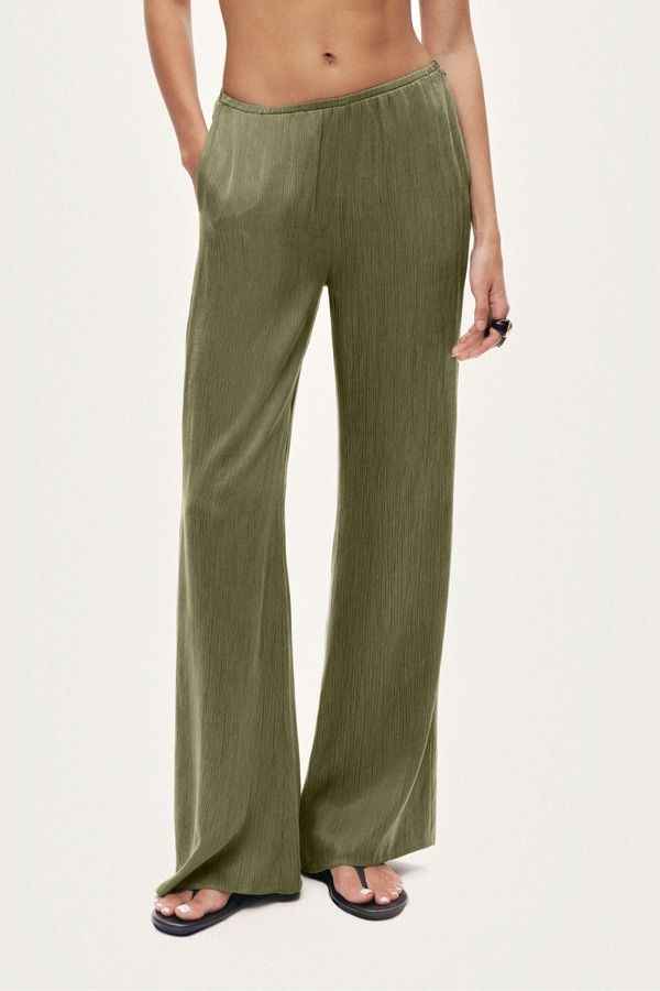 ノクチューン レディース ボトムス レギンス パンツ Nocturne Relaxed StraightLeg Pants Khaki カーキ